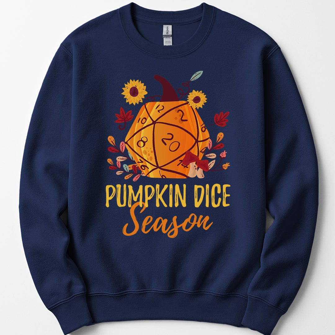 Printify Sweatshirt Navy / S D&D Sweatshirt Pumpkin Dice Season