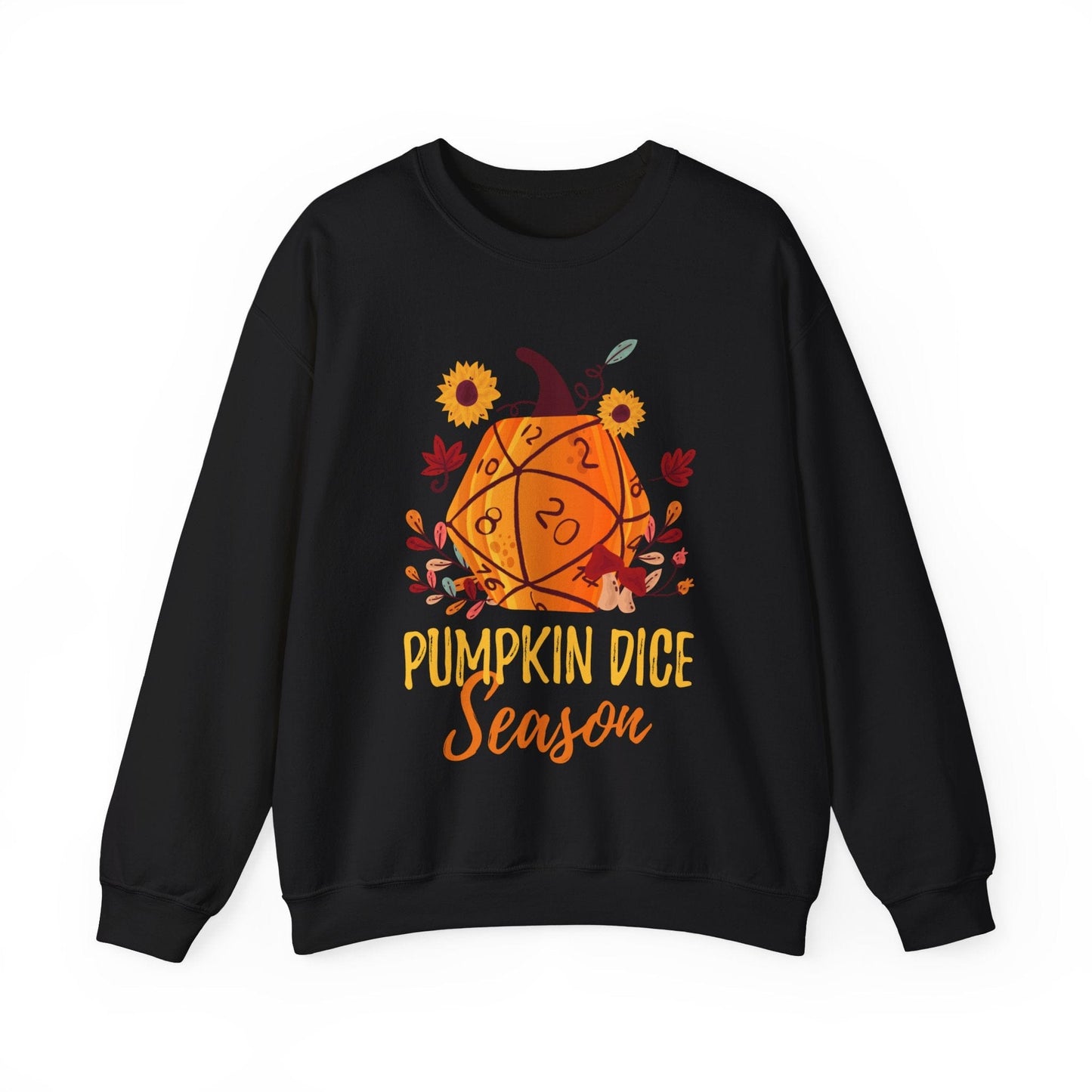 Printify Sweatshirt S / Black D&D Sweatshirt Pumpkin Dice Season