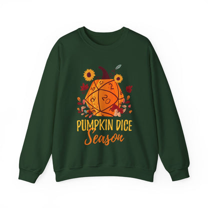 Printify Sweatshirt S / Forest Green D&D Sweatshirt Pumpkin Dice Season