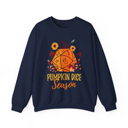 Printify Sweatshirt S / Navy D&D Sweatshirt Pumpkin Dice Season