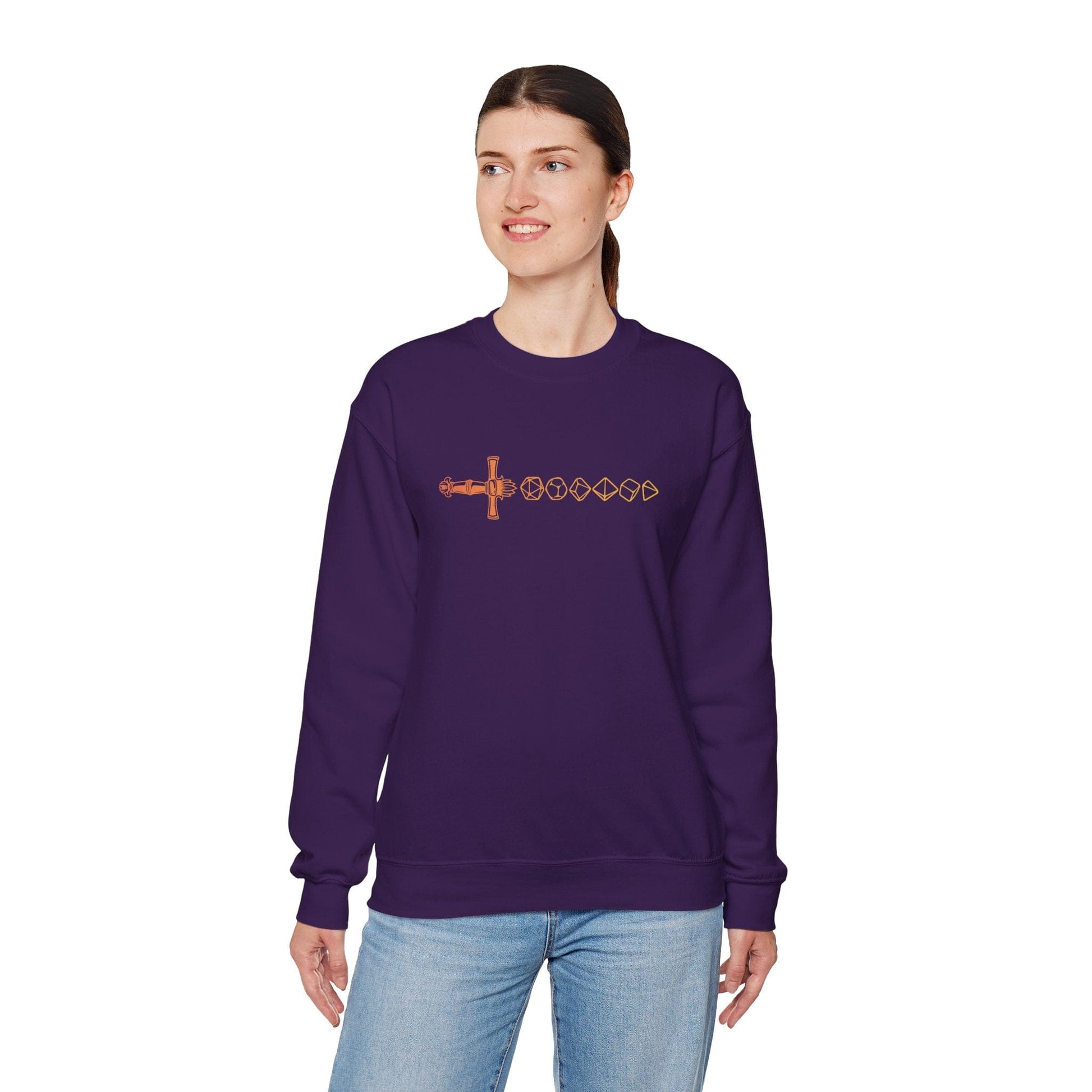 Printify Sweatshirt D&D Sword D20 Sweatshirt
