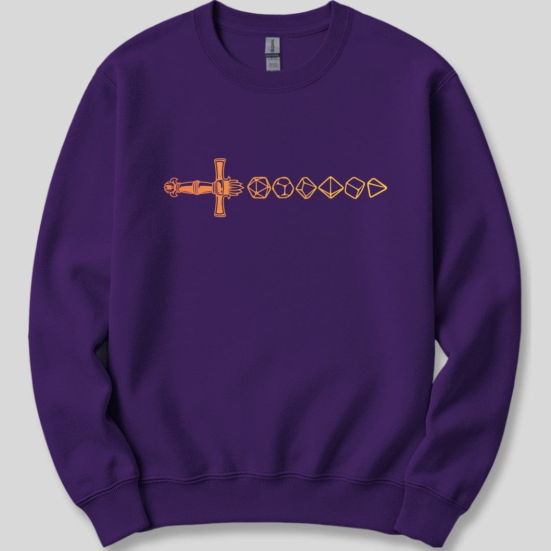 Printify Sweatshirt Purple / S D&D Sword D20 Sweatshirt