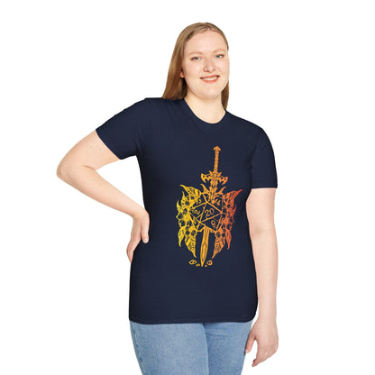 Printify T-Shirt D&D Sword D20 T-shirt