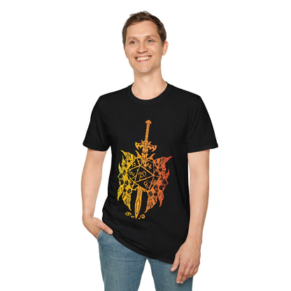 Printify T-Shirt D&D Sword D20 T-shirt