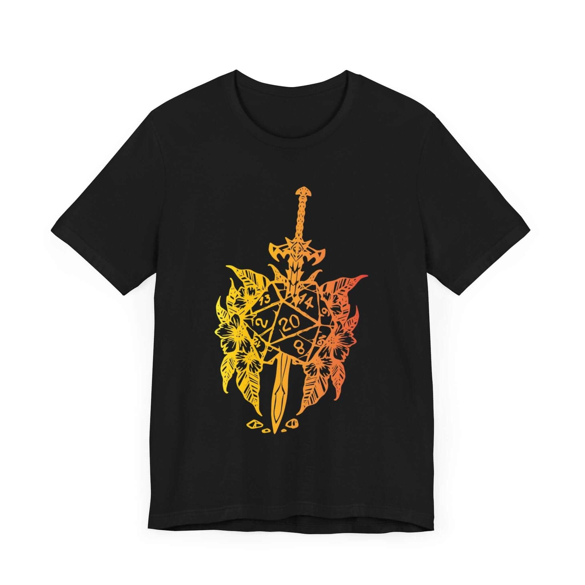 Printify T-Shirt D&D Sword D20 T-shirt