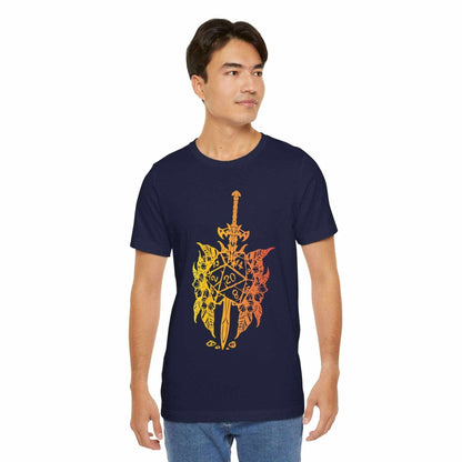 Printify T-Shirt D&D Sword D20 T-shirt