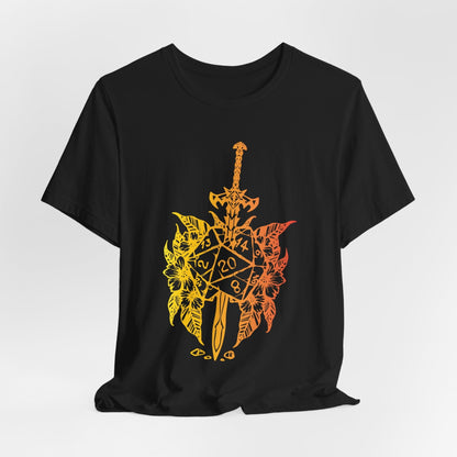 Printify T-Shirt Black / S D&D Sword D20 T-shirt
