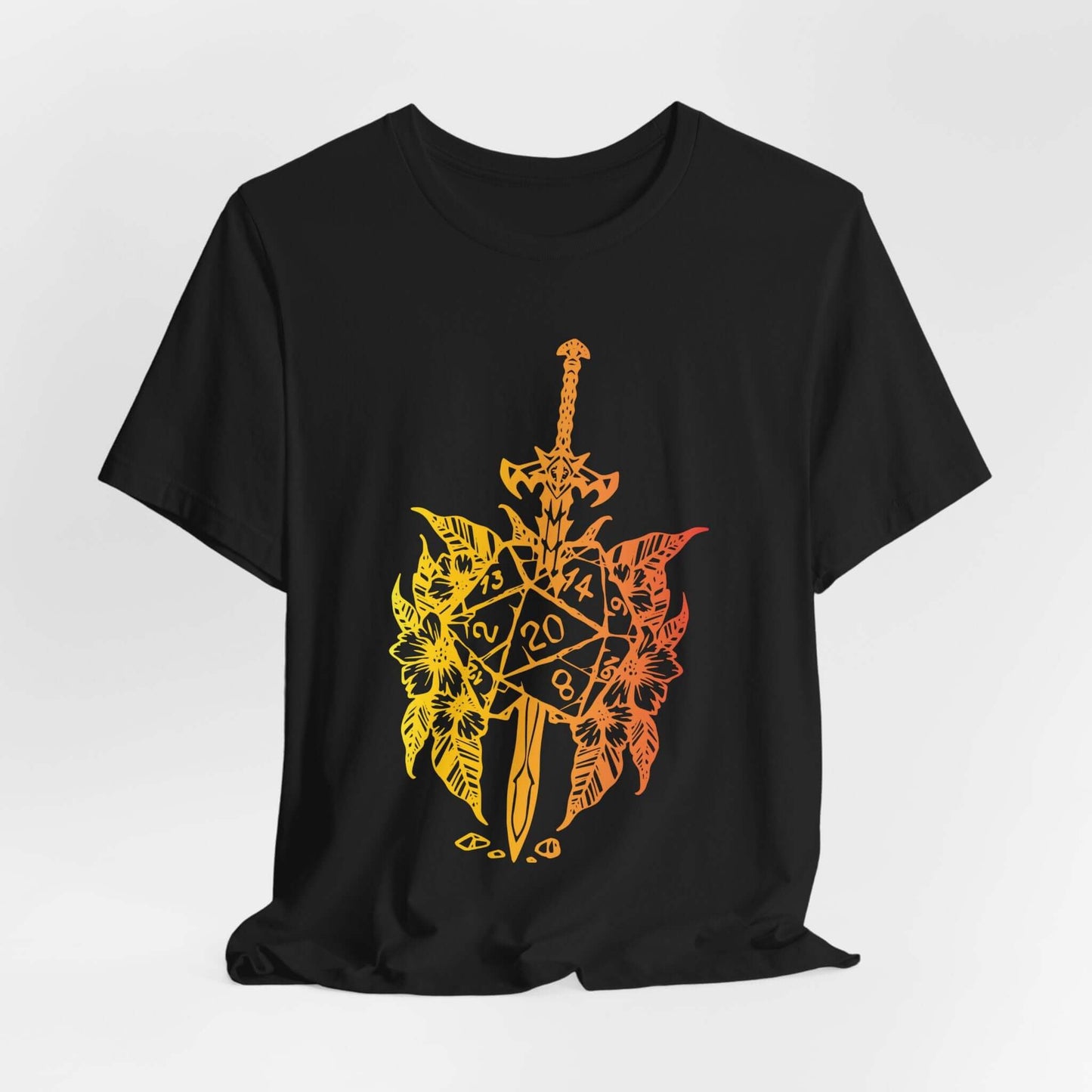 Printify T-Shirt Black / S D&D Sword D20 T-shirt