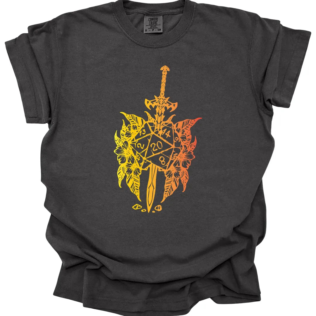 Printify T-Shirt Pepper / S D&D Sword D20 T-shirt - Comfort Colors
