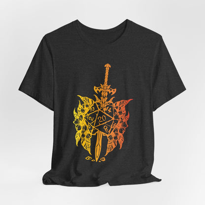 Printify T-Shirt Dark Heather / S D&D Sword D20 T-shirt