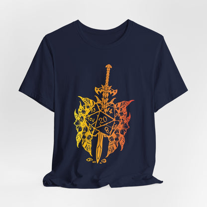 Printify T-Shirt Navy / S D&D Sword D20 T-shirt