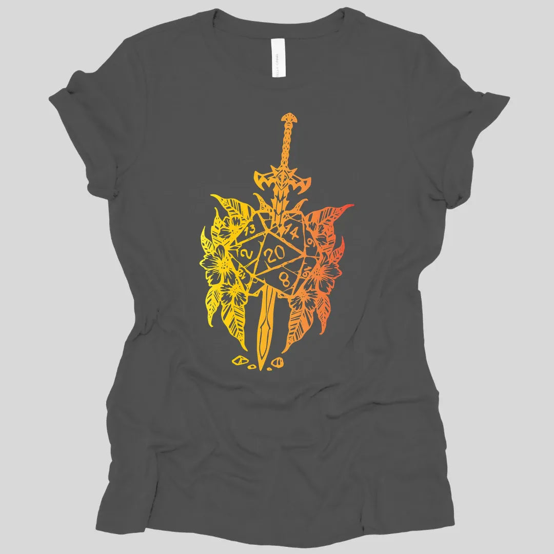 Printify T-Shirt Asphalt / S D&D Sword D20 Women's T-shirt