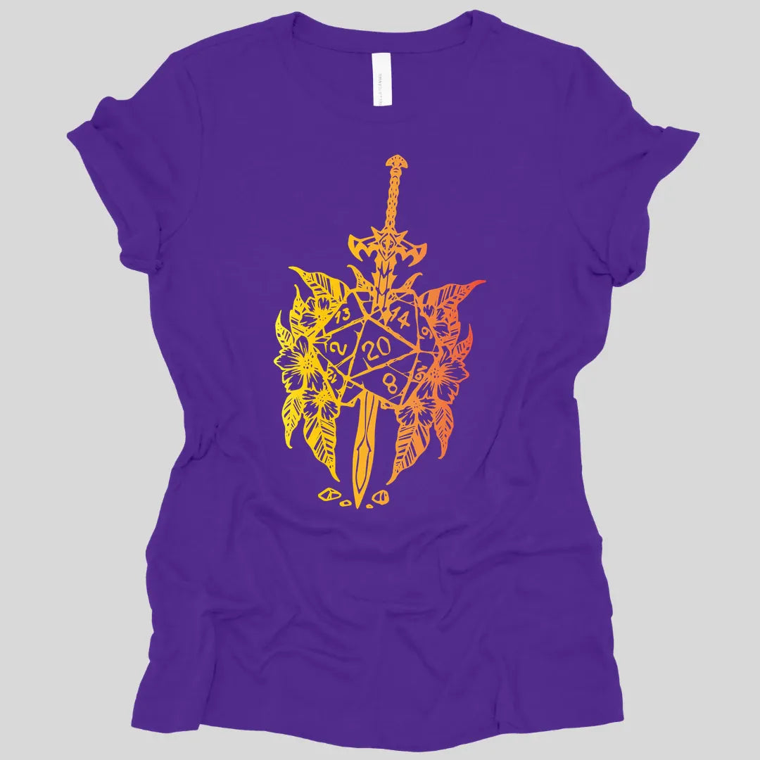 Printify T-Shirt Team Purple / S D&D Sword D20 Women's T-shirt