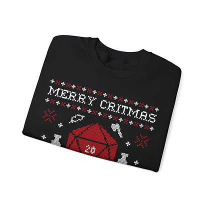 Printify Sweatshirt D&D Ugly Christmas Sweater Sweatshirt