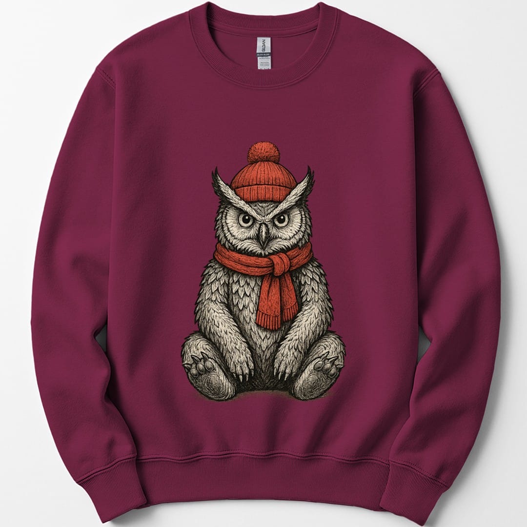 Printify Sweatshirt Maroon / S D&D Vintage Owlbear Sweatshirt