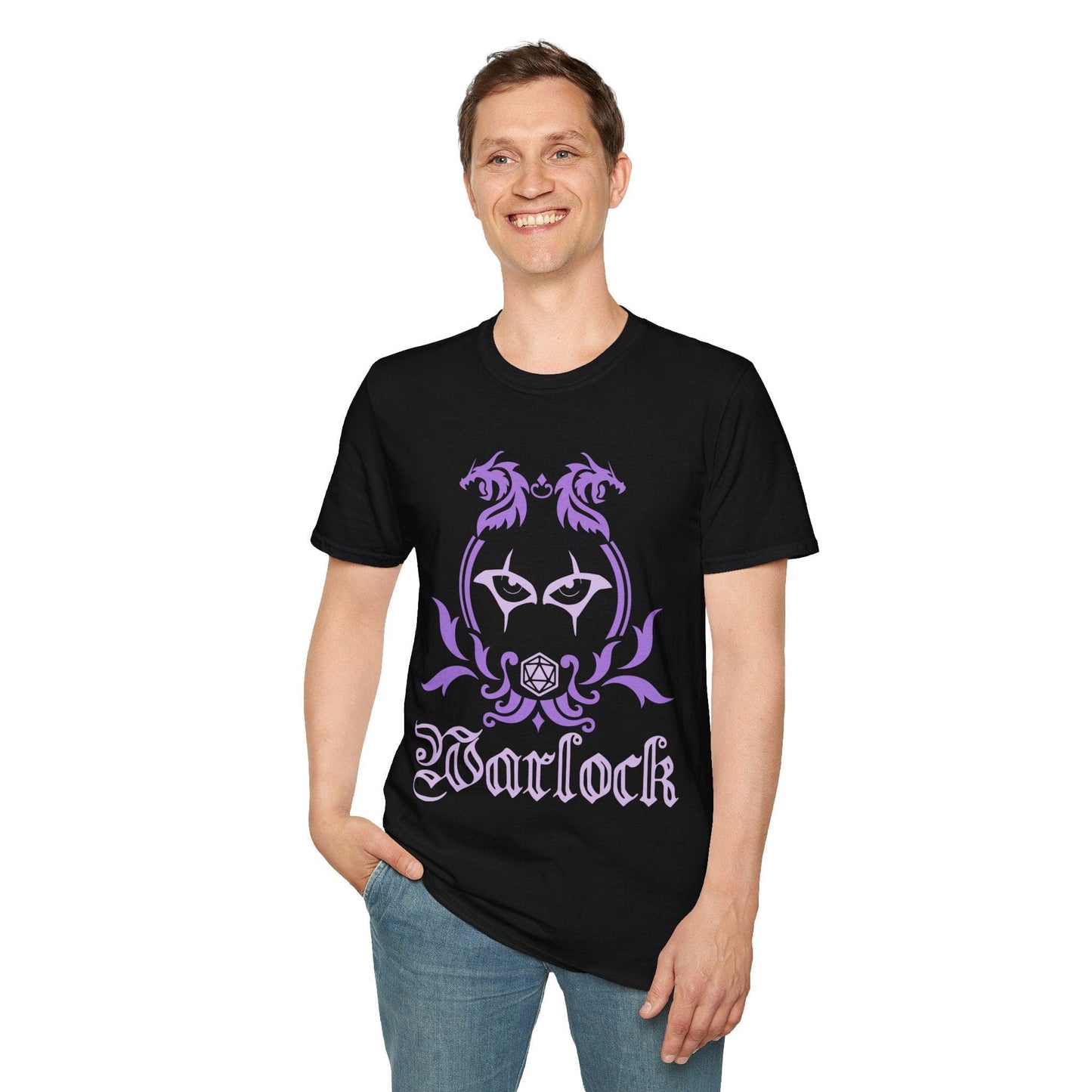 Printify T-Shirt D&D Warlock Class Emblem T-Shirt