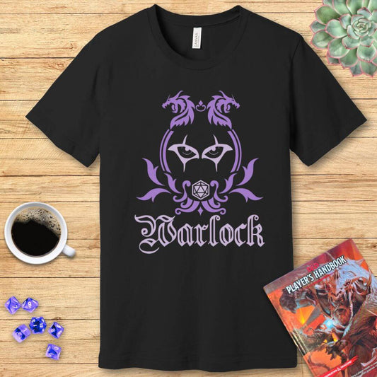 Printify T-Shirt D&D Warlock Class Emblem T-Shirt