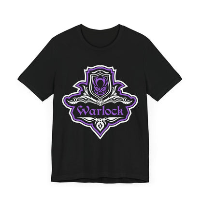 Printify T-Shirt Black / S D&D Warlock Class Fancy Emblem T-Shirt