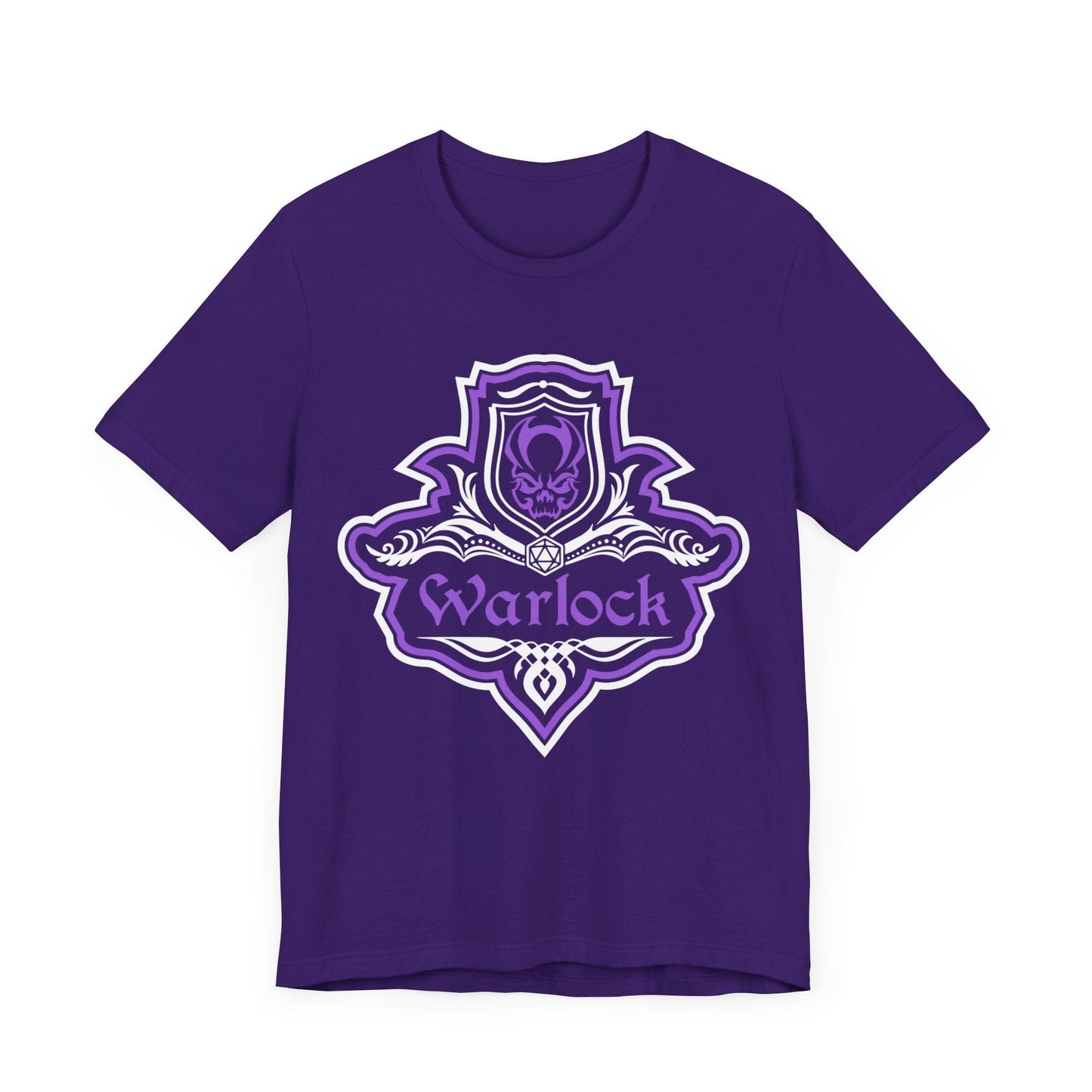 Printify T-Shirt Team Purple / S D&D Warlock Class Fancy Emblem T-Shirt