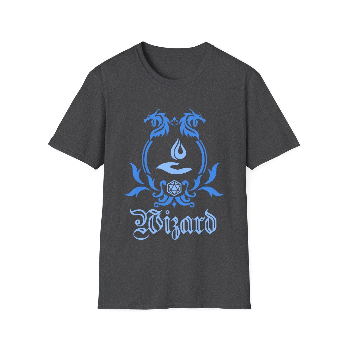 Printify T-Shirt Dark Heather / S D&D Wizard Class Emblem T-Shirt