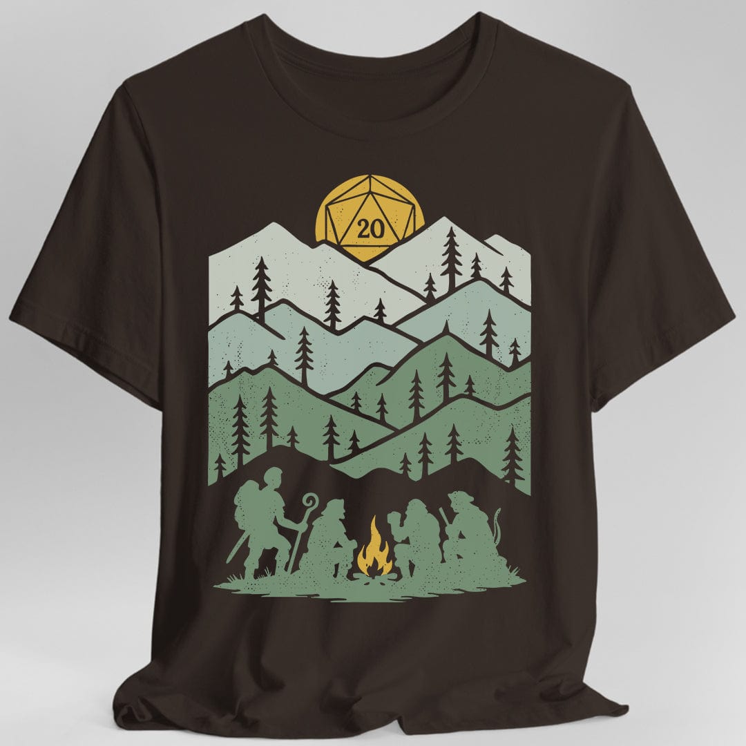 Printify T-Shirt Dark Chocolate / S D20 Dice Shirt - Long Rest