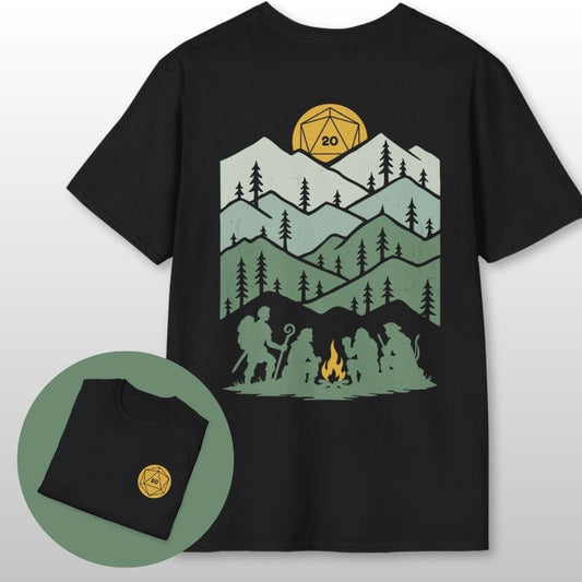 Printify T-Shirt D20 Landscape Front & Back T-Shirt