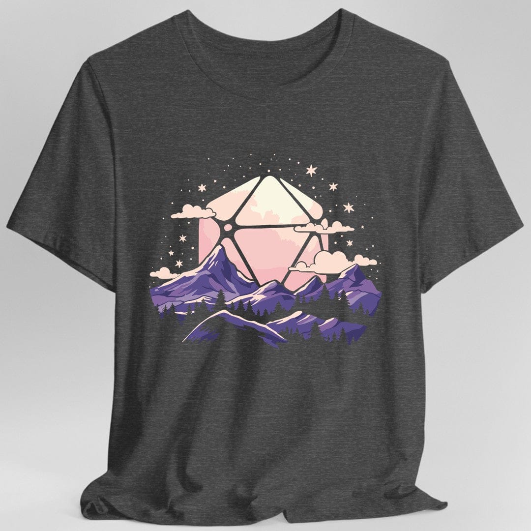 Printify T-Shirt Dark Chocolate / S D20 Moon Landscape T-shirt