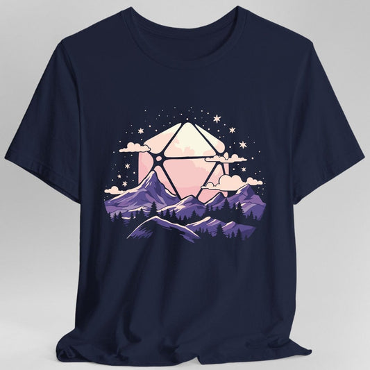 Printify T-Shirt Navy / S D20 Moon Landscape T-shirt