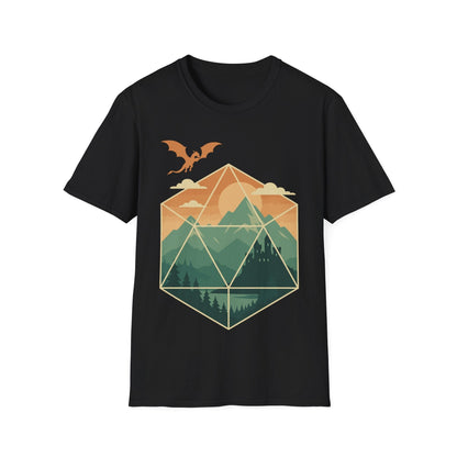 Printify T-Shirt Black / S D20 Mountain Landscape T-Shirt