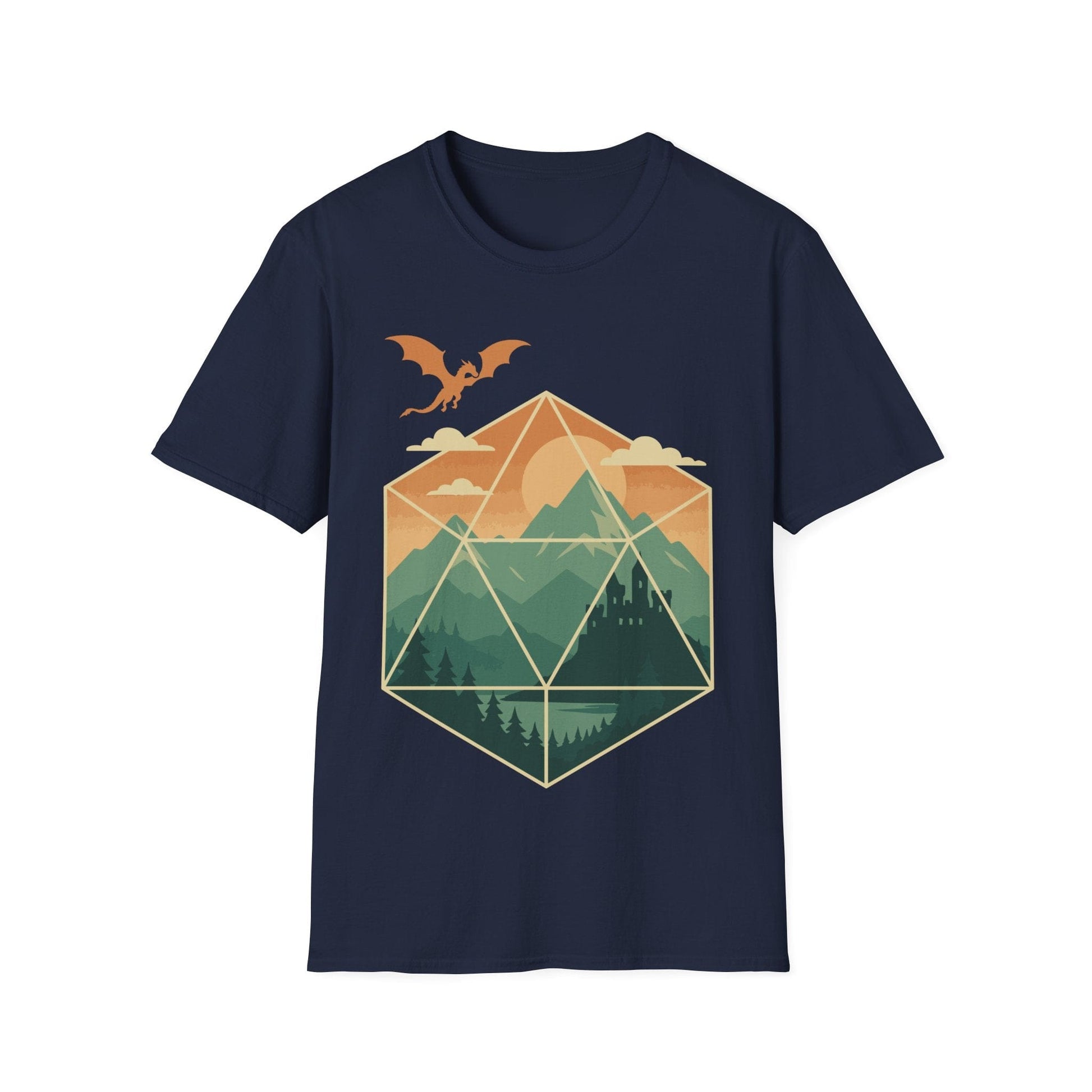 Printify T-Shirt Navy / S D20 Mountain Landscape T-Shirt
