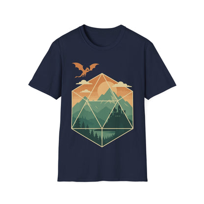 Printify T-Shirt Navy / S D20 Mountain Landscape T-Shirt