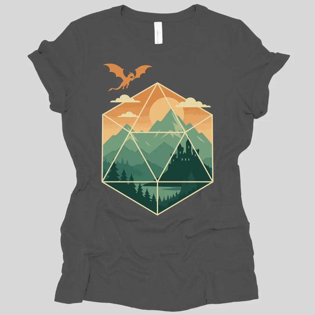 Printify T-Shirt Asphalt / S D20 Mountain Landscape Women's T-shirt