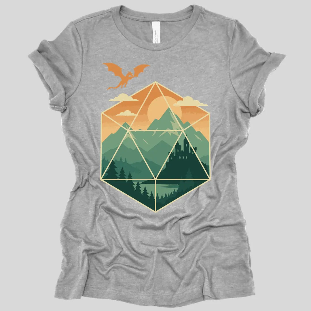 Printify T-Shirt Athletic Heather / S D20 Mountain Landscape Women's T-shirt