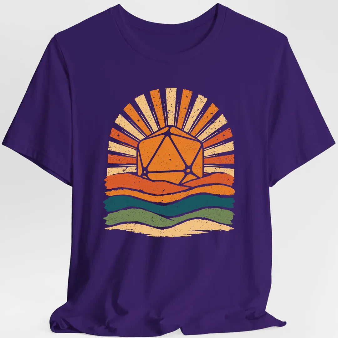 Printify T-Shirt Purple / S D20 Retro Groovy Sunset T-Shirt