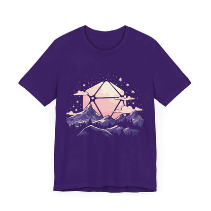 Printify T-Shirt D20 Sun Landscape Purple Pink