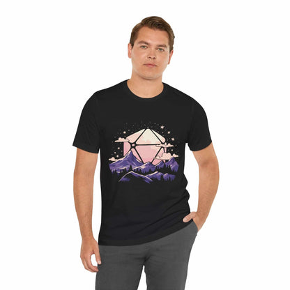 Printify T-Shirt D20 Sun Landscape Purple Pink