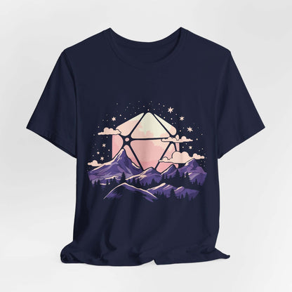 Printify T-Shirt Navy / S D20 Sun Landscape Purple Pink