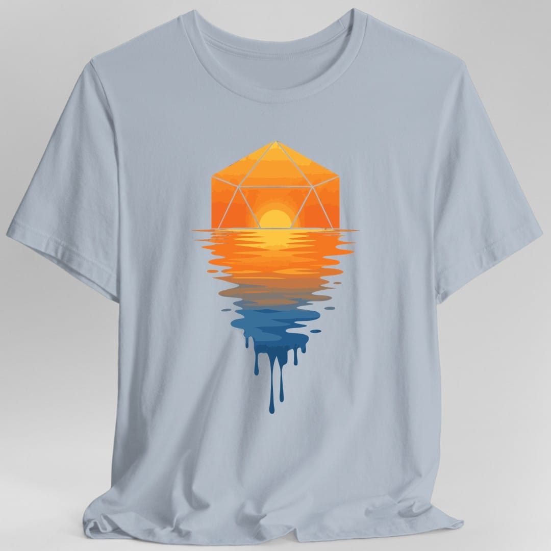 Printify T-Shirt Light Blue / S D20 Sunset T-shirt