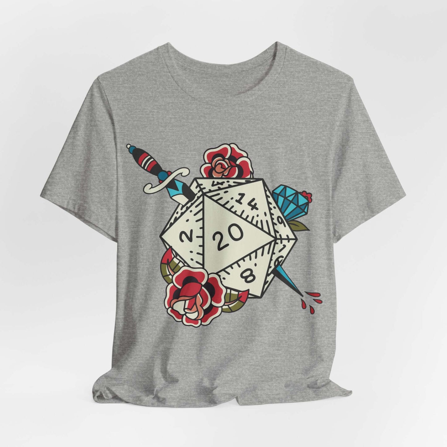 Printify T-Shirt Athletic Heather / S D20 Tattoo T-shirt