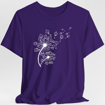 Printify T-Shirt Purple / S Dandelion Dice Floral Tabletop RPG T-Shirt