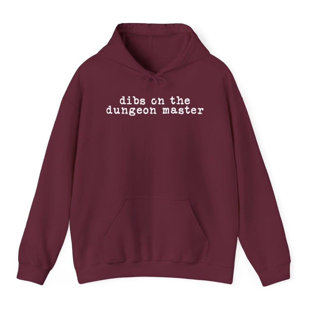 Printify Hoodie Maroon / S Dibs On The Dungeon Master Hoodie