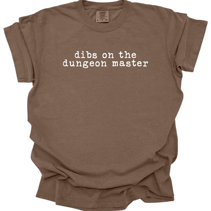 Printify T-Shirt Espresso / S Dibs On The Dungeon Master T-Shirt - Comfort Colors