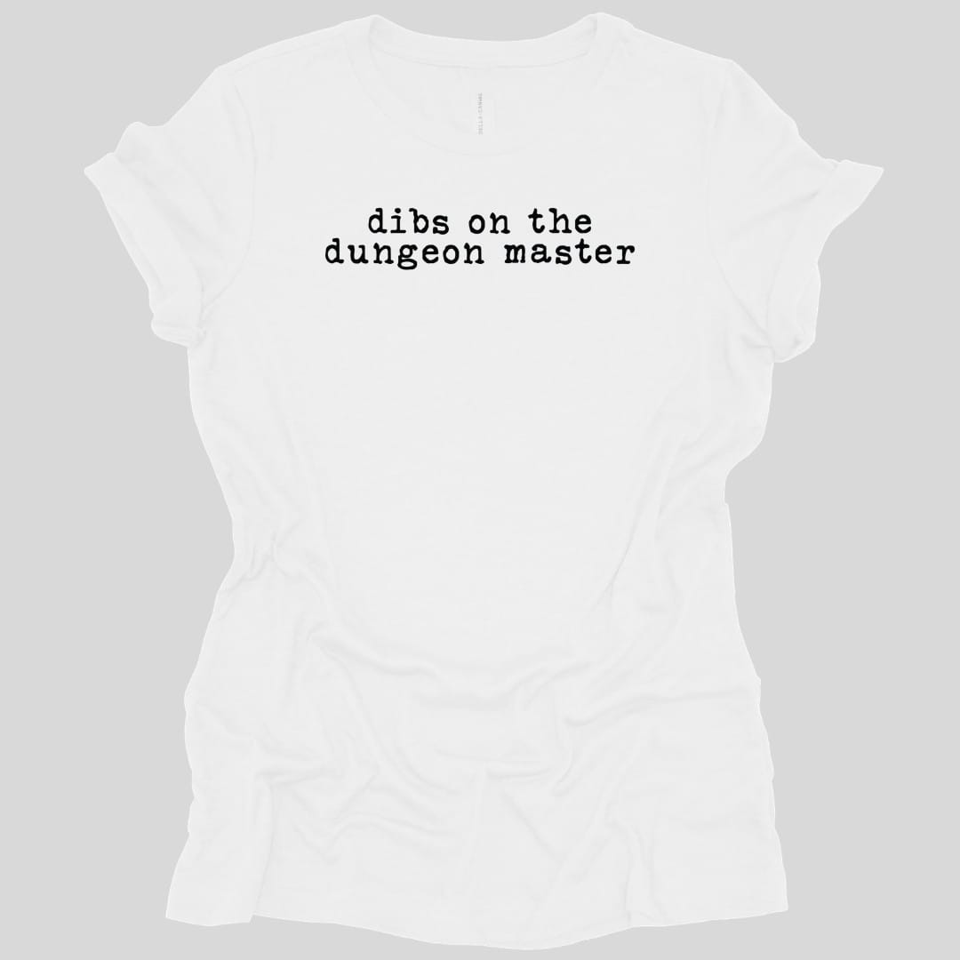 Printify T-Shirt White / S Dibs On The Dungeon Master Women's T-shirt