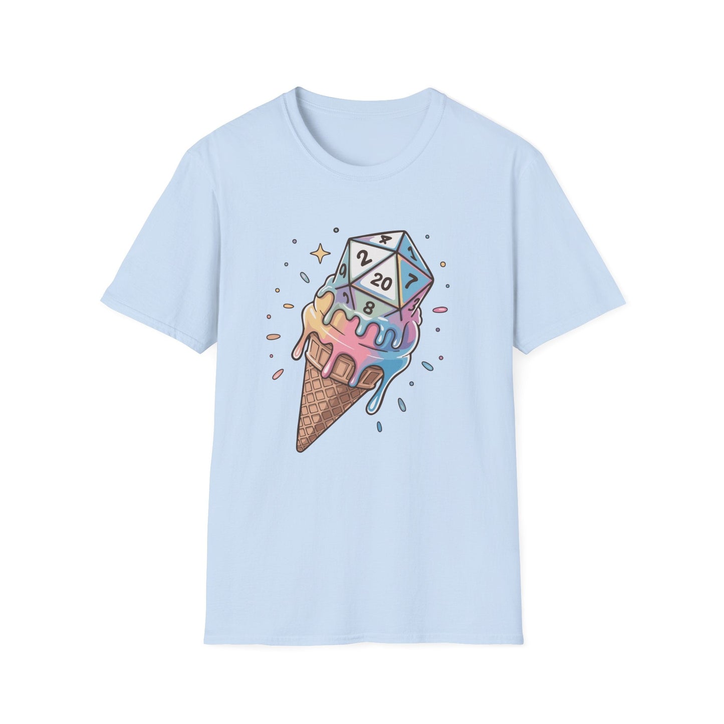 Printify T-Shirt Baby Blue / S Dice Cream DnD Shirt