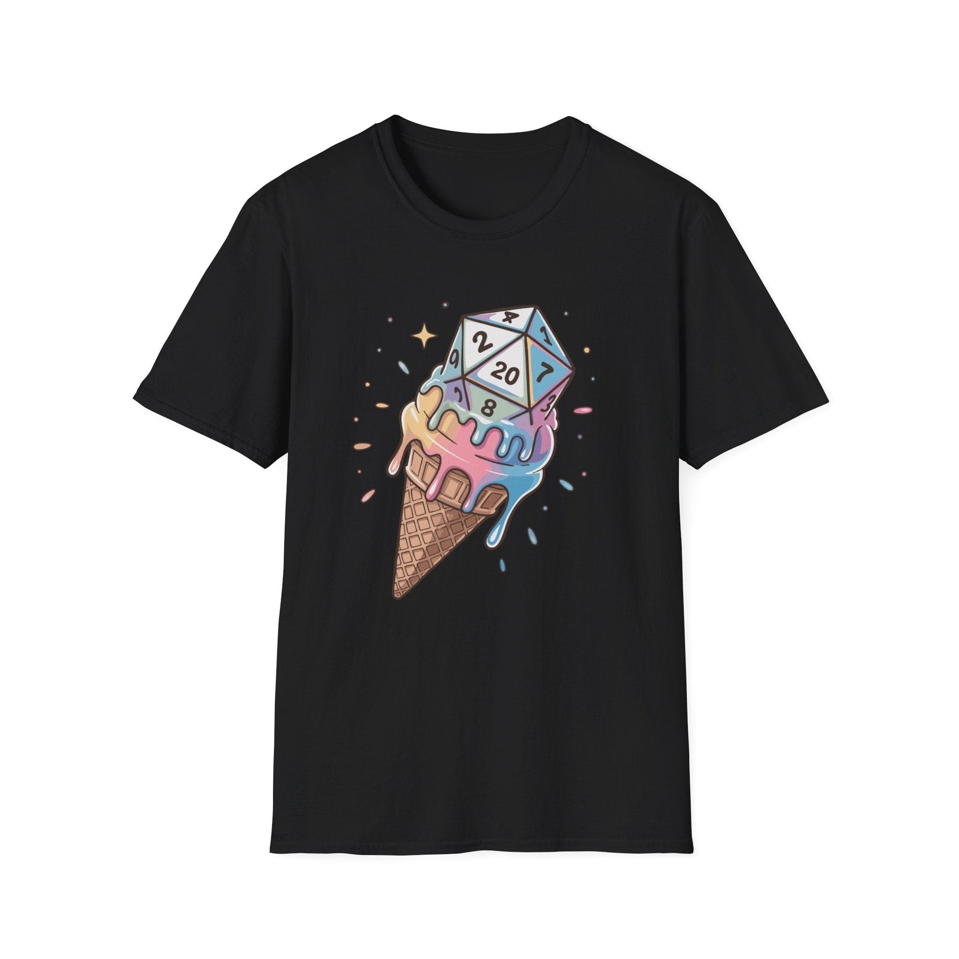 Printify T-Shirt Black / S Dice Cream DnD Shirt