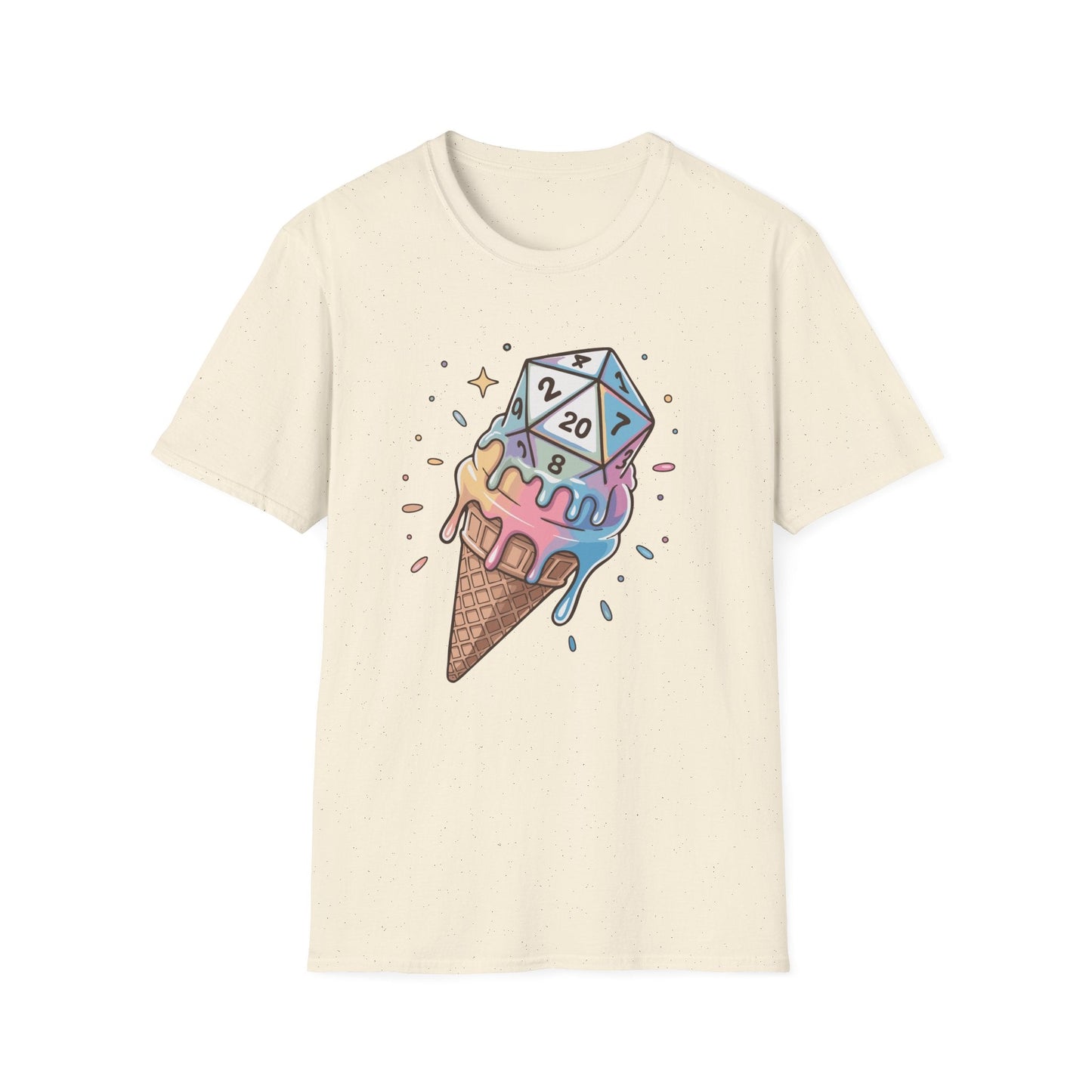 Printify T-Shirt Natural / S Dice Cream DnD Shirt
