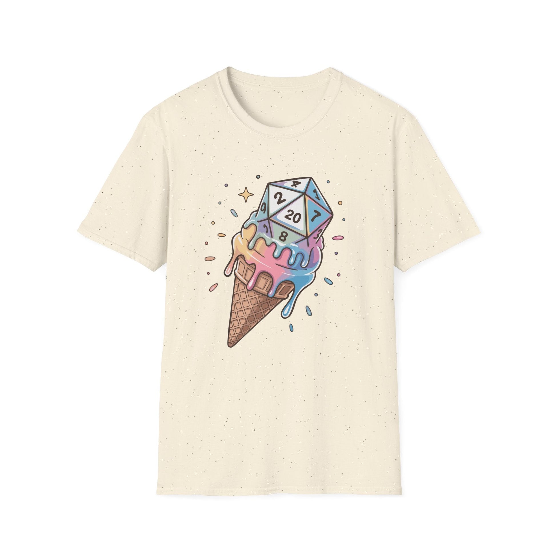 Printify T-Shirt Natural / S Dice Cream DnD Shirt