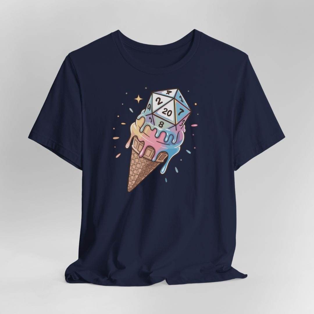 Printify T-Shirt Navy / S Dice Cream DnD Shirt