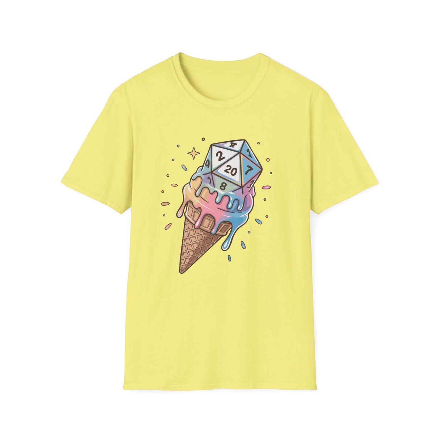Printify T-Shirt Yellow / S Dice Cream DnD Shirt