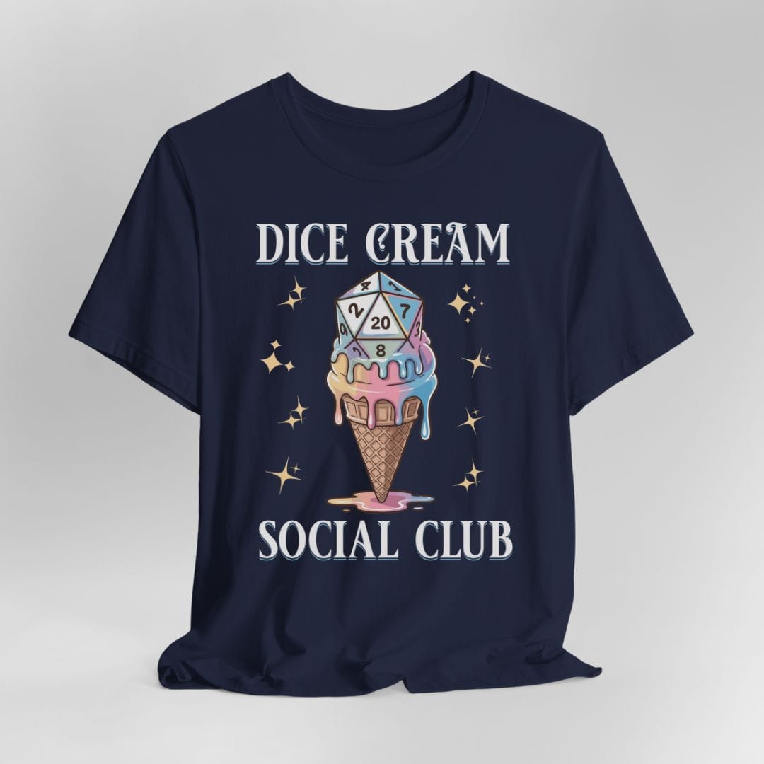 Printify T-Shirt Navy / S Dice Cream Social Club T-shirt